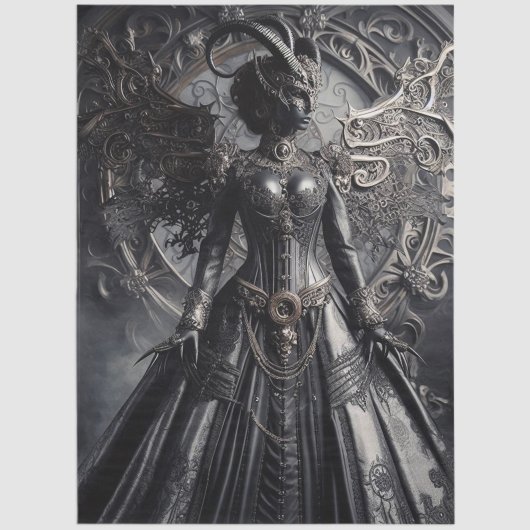 Steampunk Fantasy Darkness Demon Fashion  Tissuepapier