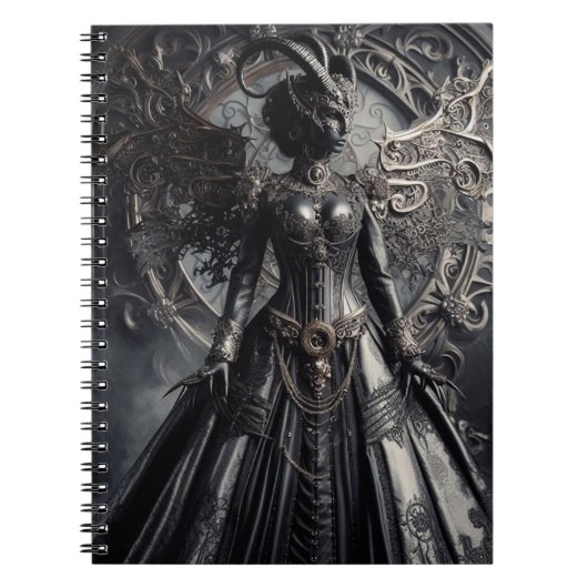 Steampunk Fantasy Duisternis Demon Mode Notitieboek (Voorkant)