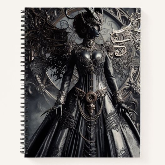 Steampunk Fantasy Duisternis Demon Mode Notitieboek (Voorkant)