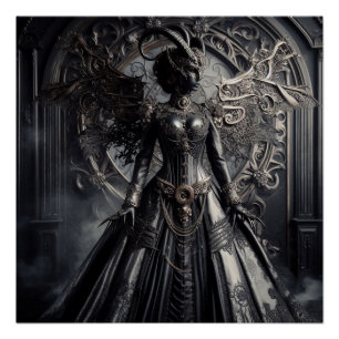 Steampunk Fantasy Duisternis Demon Mode Perfect Poster