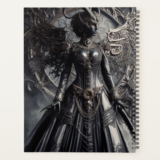 Steampunk Fantasy Duisternis Demon Mode Planner (Achterkant)