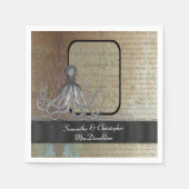 Steampunk fantasy kraken servetten (Voorkant)