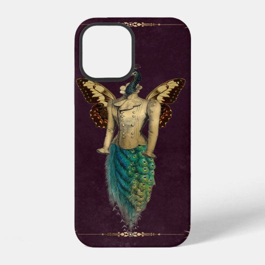 Steampunk Fantasy Peacock iPhone Hoesje (Achterkant)