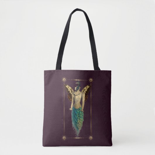 Steampunk Fantasy Peacock Tote Bag (Voorkant)