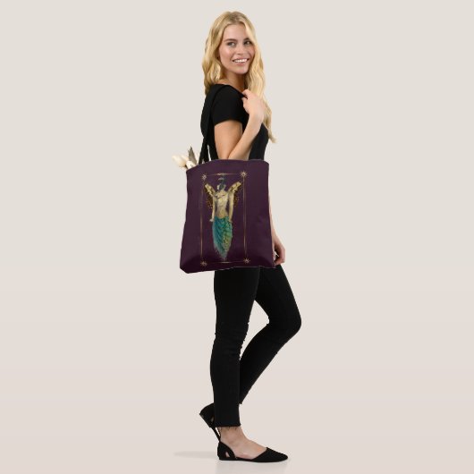 Steampunk Fantasy Peacock Tote Bag (Op model)