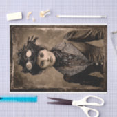 Steampunk Fantasy Woman Photo Styl DX4R Decoupage Tissuepapier (Craft)