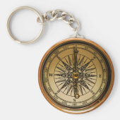 Steampunk Faux Compass Design Sleutelhanger (Voorkant)