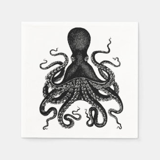 Steampunk feest! Victoriaans octopus kraken cthulu Servetten