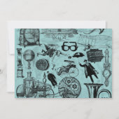 Steampunk  feestdag kaart (Voorkant)