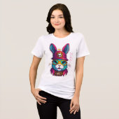 Steampunk Feline Captain Tri-Blend Shirt (Voorkant volledig)