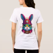 Steampunk Feline Captain Tri-Blend Shirt (Achterkant)