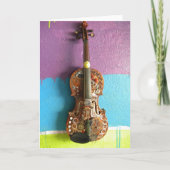 Steampunk Fiddle Note-Kaart Kaart (Voorkant)
