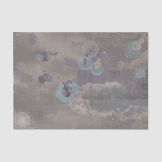 Steampunk Fiddle Strand Tissuepapier (Voorkant)