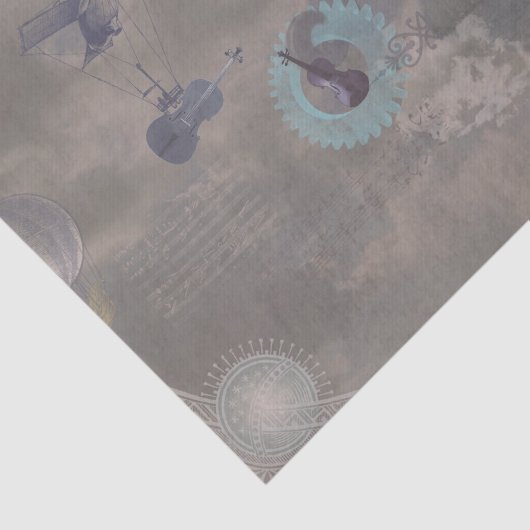 Steampunk Fiddle Strand Tissuepapier (Detail)