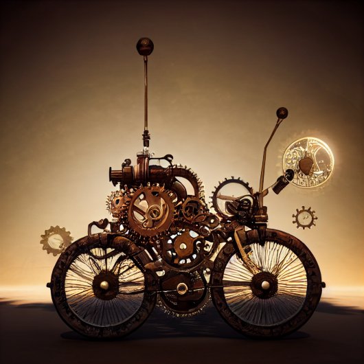 Steampunk-fiets met tandwielen servet