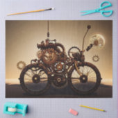 Steampunk-fiets met tandwielen tissuepapier (Craft)