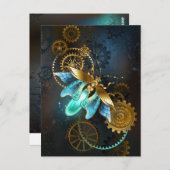 Steampunk Firefly Briefkaart (Voorkant / Achterkant)