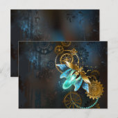 Steampunk Firefly Briefkaart (Voorkant / Achterkant)