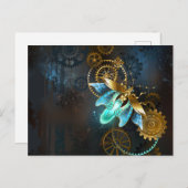 Steampunk Firefly Feestdagenkaart (Voorkant / Achterkant)