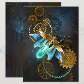 Steampunk Firefly Feestdagenkaart (Voorkant / Achterkant)