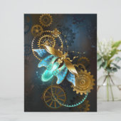 Steampunk Firefly Feestdagenkaart (Staand voorkant)