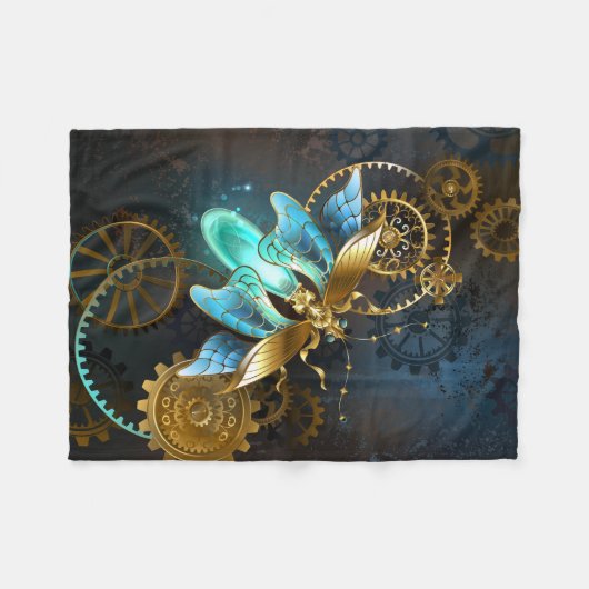 Steampunk Firefly Fleece Deken (Voorkant (Horizontaal))
