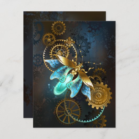 Steampunk Firefly Informatiekaartje (Voorkant / Achterkant)