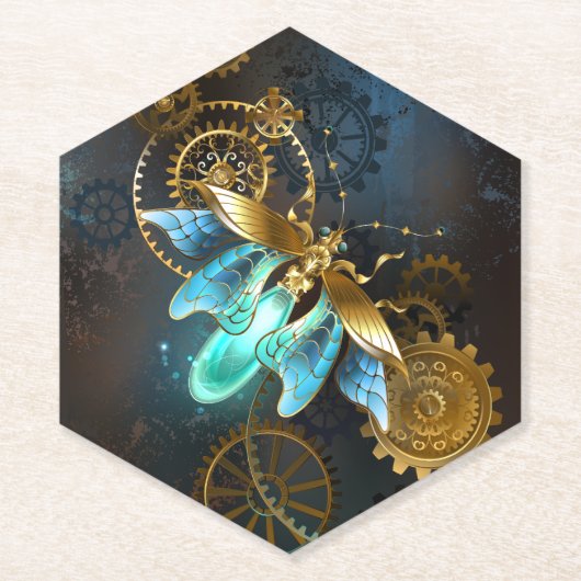Steampunk Firefly Kartonnen Onderzetters (Voorkant)