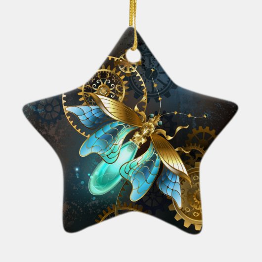 Steampunk Firefly Keramisch Ornament (Achterkant)