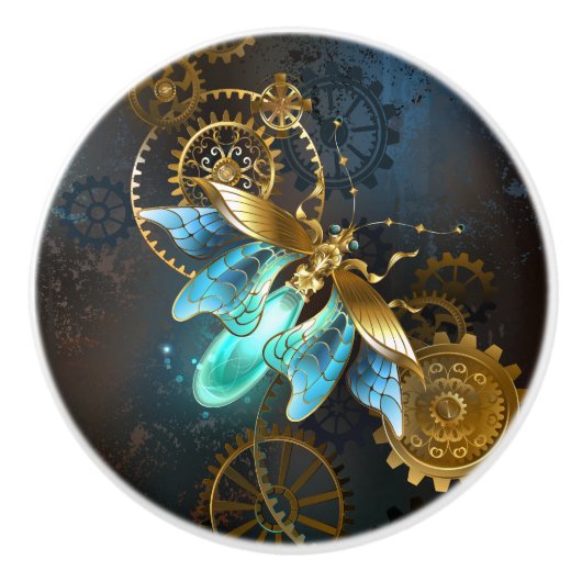 Steampunk Firefly Keramische Knop (Voorkant)