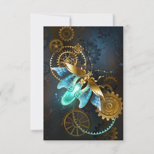 Steampunk Firefly Notitiekaartje (Voorkant)