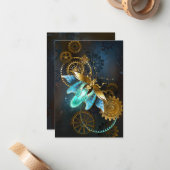 Steampunk Firefly Notitiekaartje (Voorkant / Achterkant in situ)