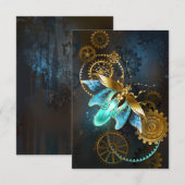 Steampunk Firefly Notitiekaartje (Voorkant / Achterkant)