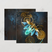 Steampunk Firefly Notitiekaartje (Voorkant / Achterkant)