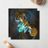 Steampunk Firefly Notitiekaartje (Voorkant / Achterkant in situ)