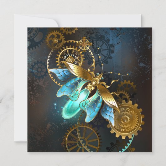 Steampunk Firefly Notitiekaartje (Voorkant)
