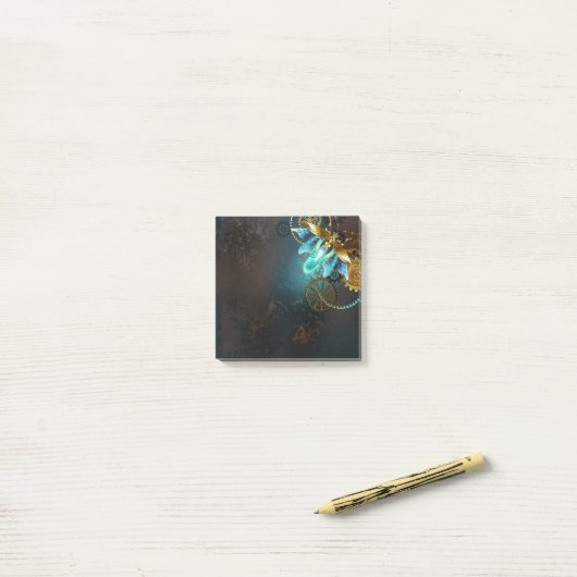 Steampunk Firefly Post-it® Notes (Op bureau)
