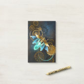 Steampunk Firefly Post-it® Notes (Op bureau)
