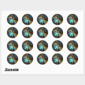 Steampunk Firefly Ronde Sticker (Vel)