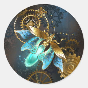 Steampunk Firefly Ronde Sticker