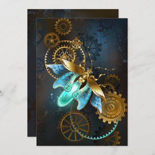 Steampunk Firefly Save The Date (Voorkant / Achterkant)