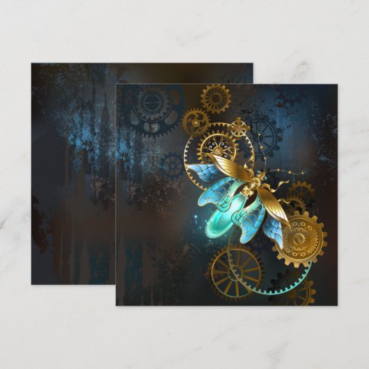 Steampunk Firefly Save The Date (Voorkant / Achterkant)