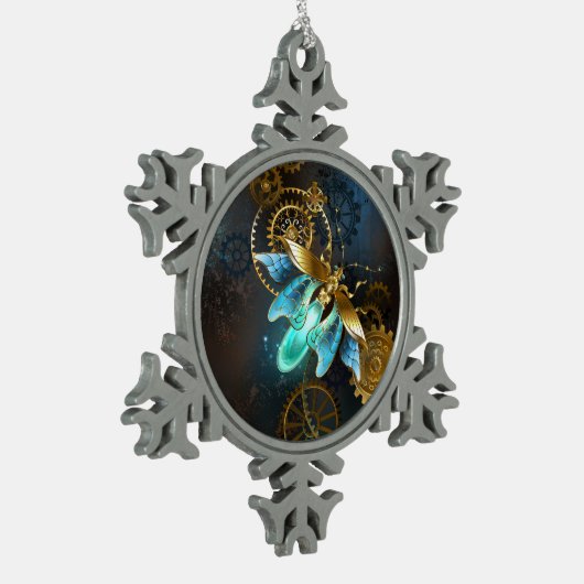 Steampunk Firefly Tin Sneeuwvlok Ornament (Links)