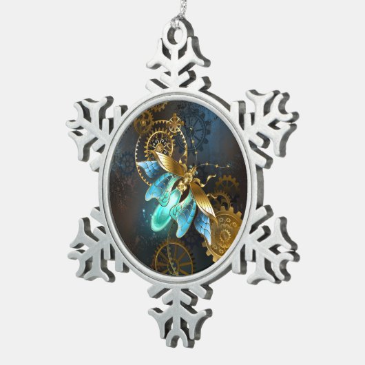 Steampunk Firefly Tin Sneeuwvlok Ornament (Rechts)