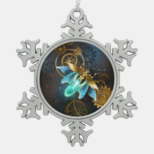 Steampunk Firefly Tin Sneeuwvlok Ornament (Voorkant)