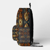 Steampunk Fish-patroon Bedrukte Rugzak (Rechts)