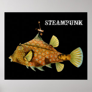 Steampunk Fish Poster