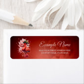 Steampunk Flamingo – Digitale fantasiekunst Etiket (Insitu)