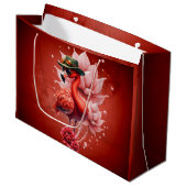 Steampunk Flamingo – Digitale fantasiekunst Groot Cadeauzakje (Voorkant Gekanteld)