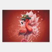 Steampunk Flamingo – Digitale fantasiekunst Inpakpapier Vel (Voorkant 2)